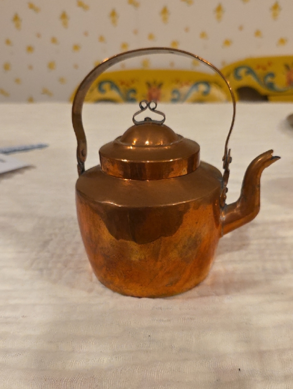 Antique swedish copper kettle kettle dating from the turn of the century